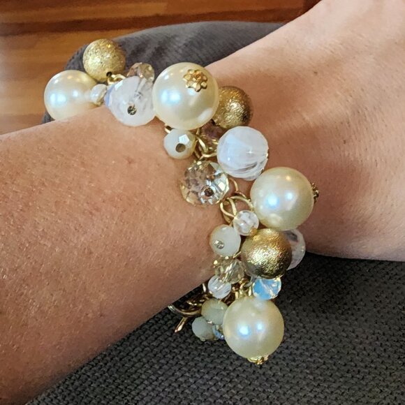 Etsy Vintage Gold Tone Beaded Cha Cha Style Bracelet - Picture 4 of 13